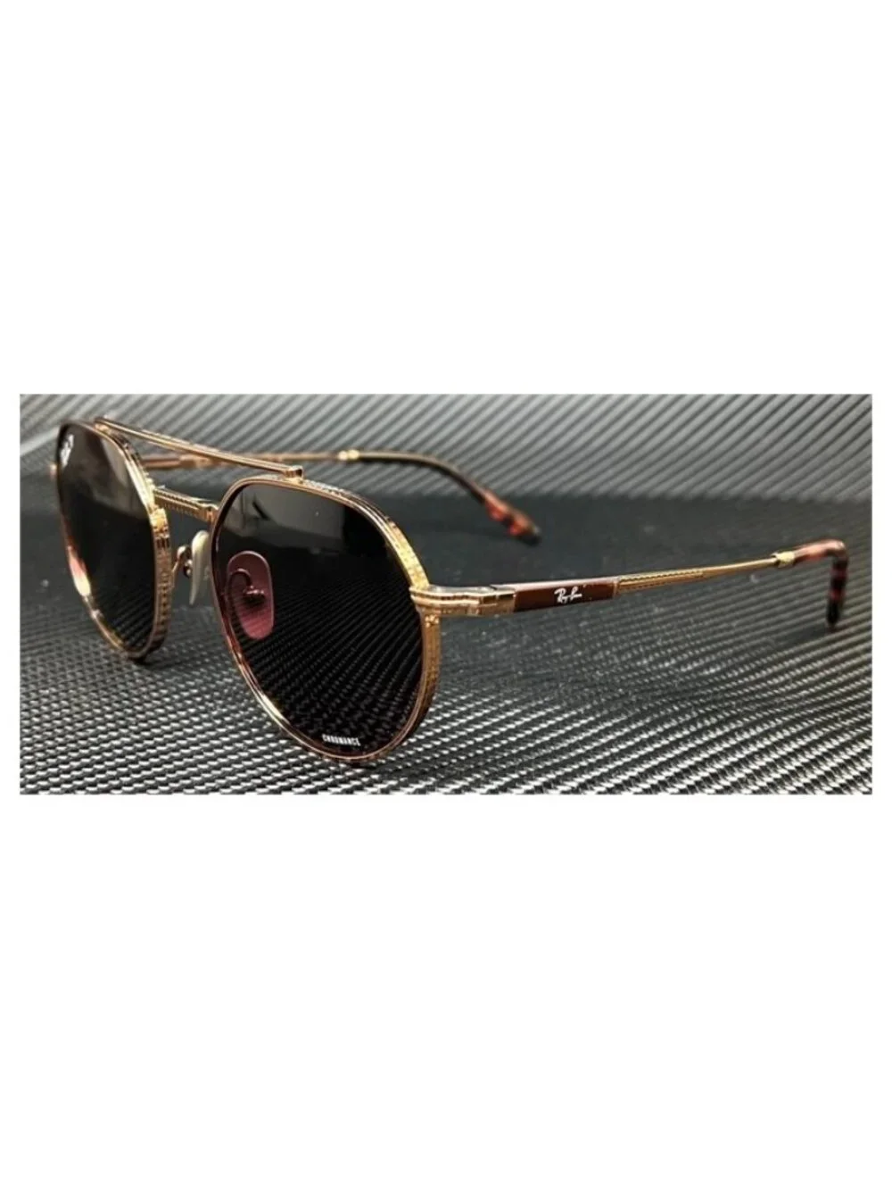 New Ray-Ban Men Rose Gold Sunglasses 51-20-140